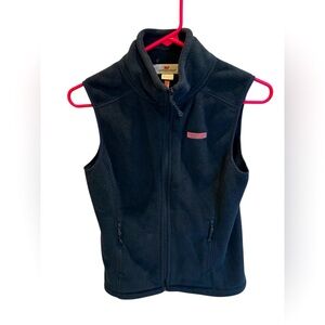 Vineyard Vines Navy Fleece Full Zip Vest Jacket Zip Pockets Size XXS